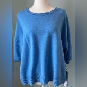 Wilt Women's Vibrant Blue, Cashmere Crew Neck Sweater